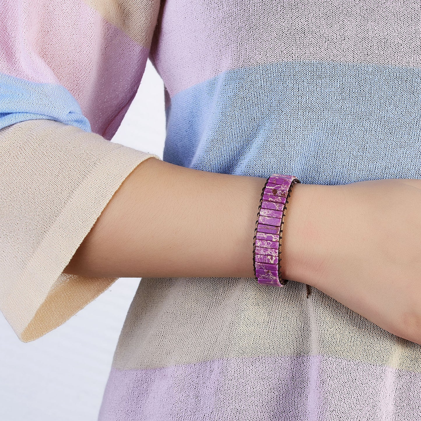 Creative ethnic style single layer bracelet