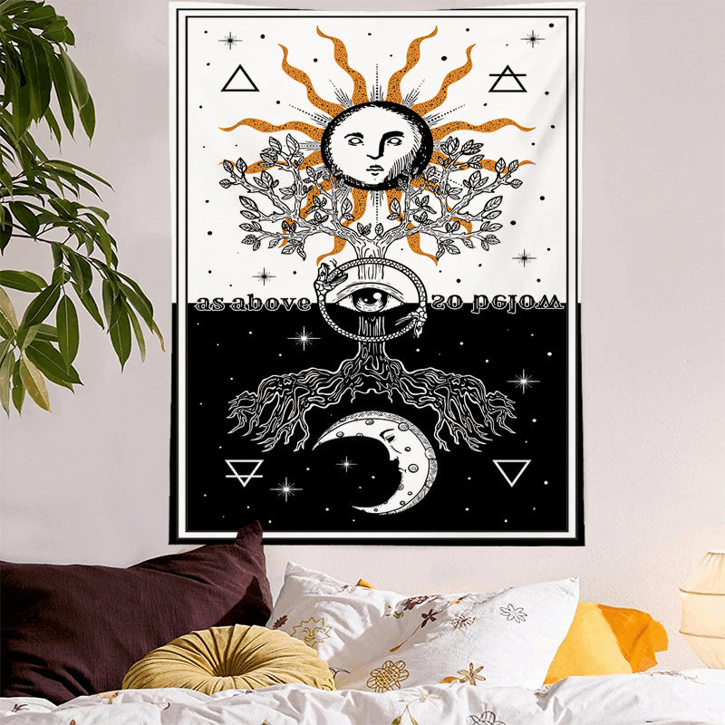 Sun And Moon Bedside Background Cloth Nordic