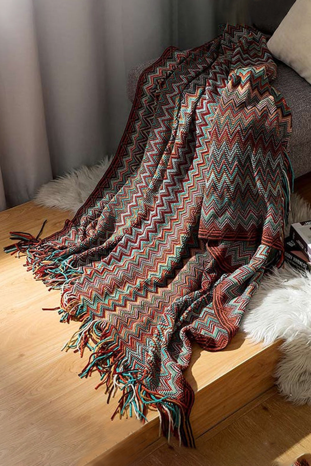 Nordic Knitted Throw Thread Blanket 130*160cm