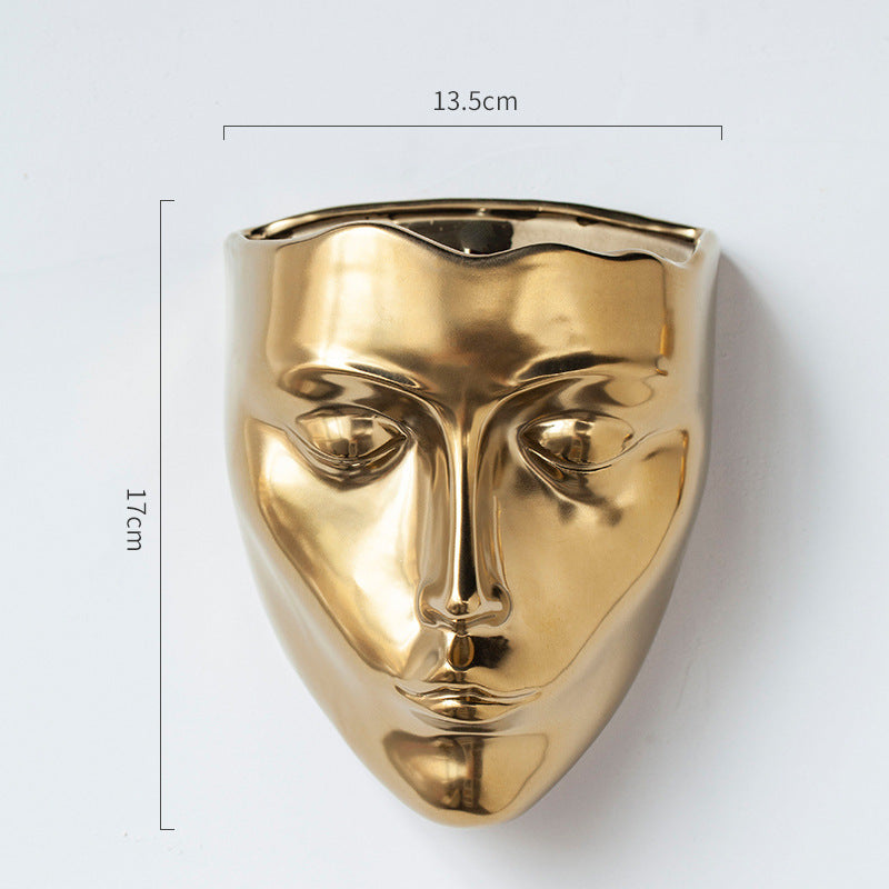 Nordic Simple Wall Mounted Decorative Ceramic Fleshy Flowerpot