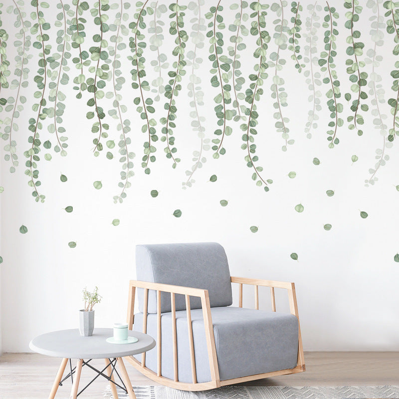 Nordic Green Plant Branch Leaf Wall Sticker