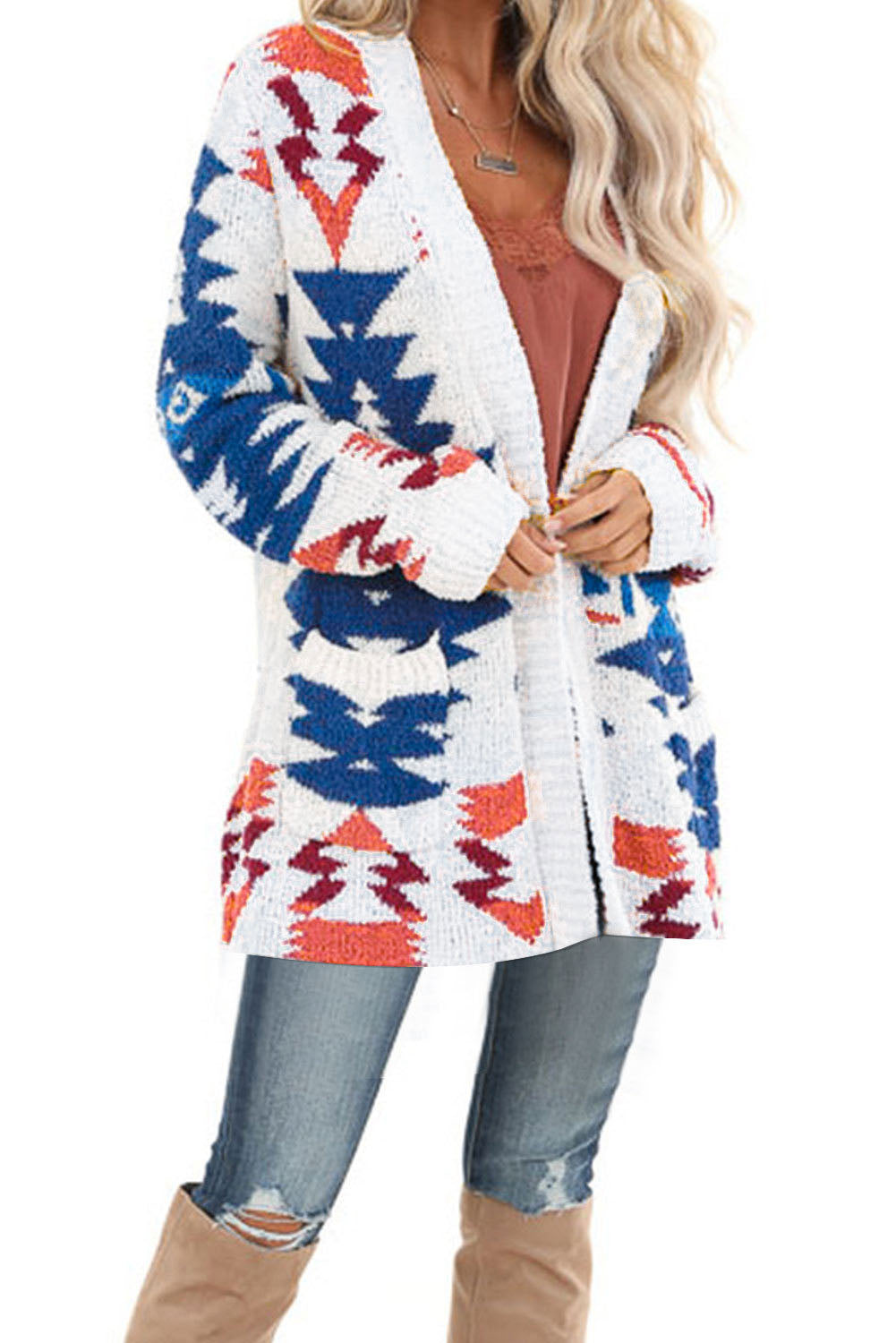 Moraga Pocketed Aztec Cardigan