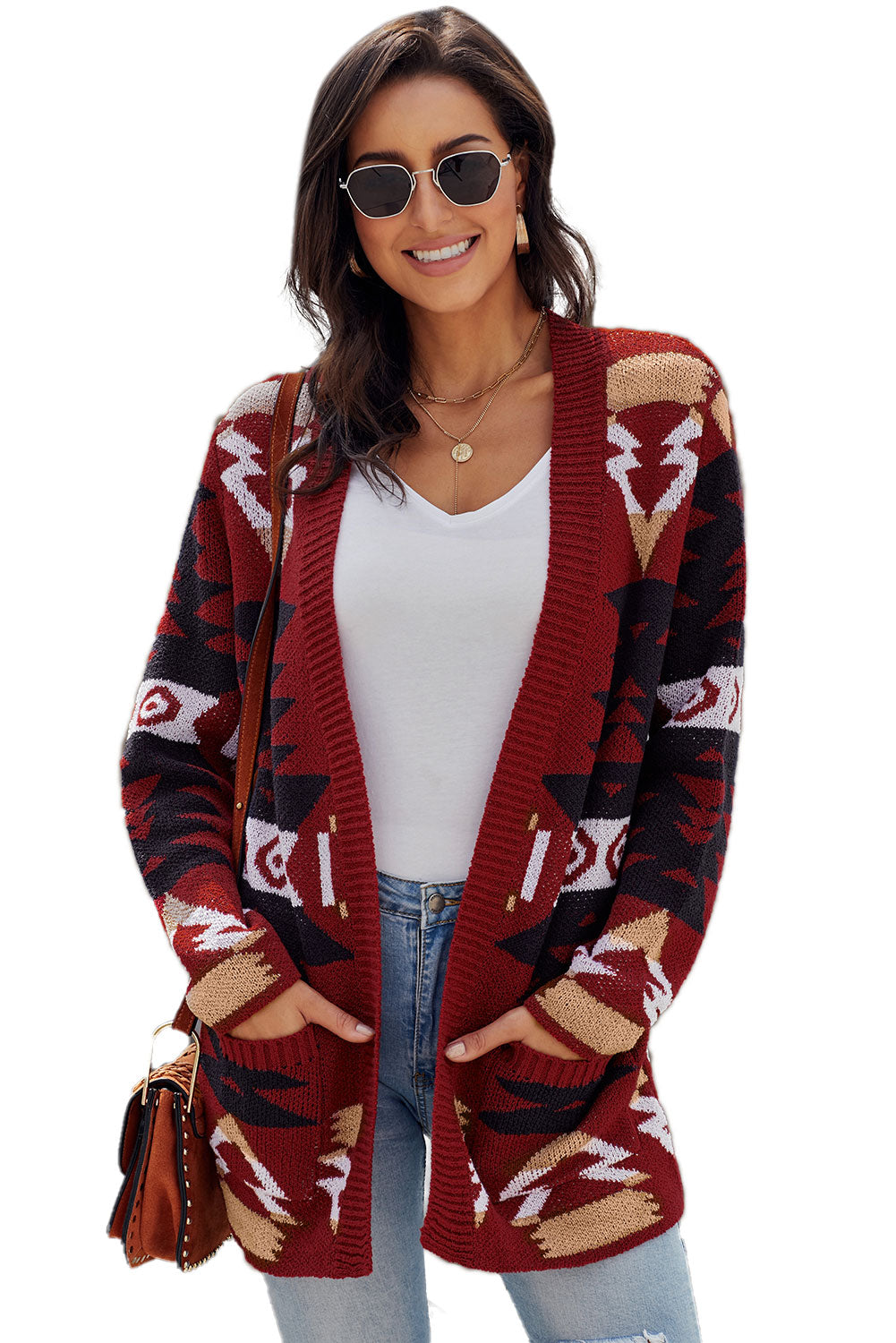 Moraga Pocketed Aztec Cardigan