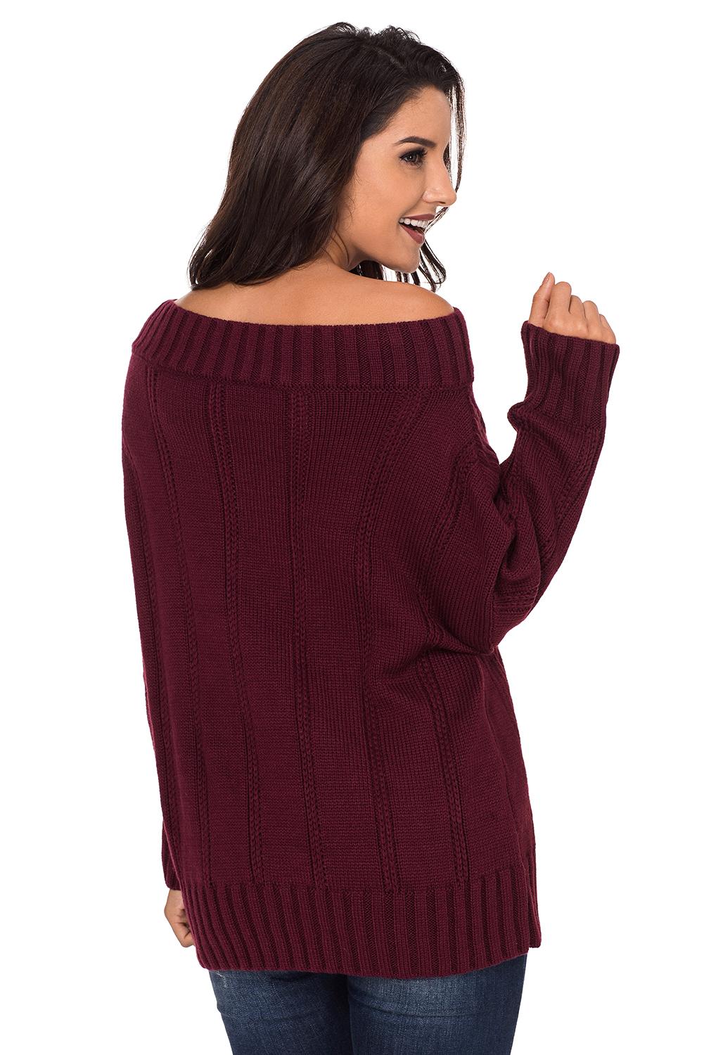 Off The Shoulder Winter Sweater