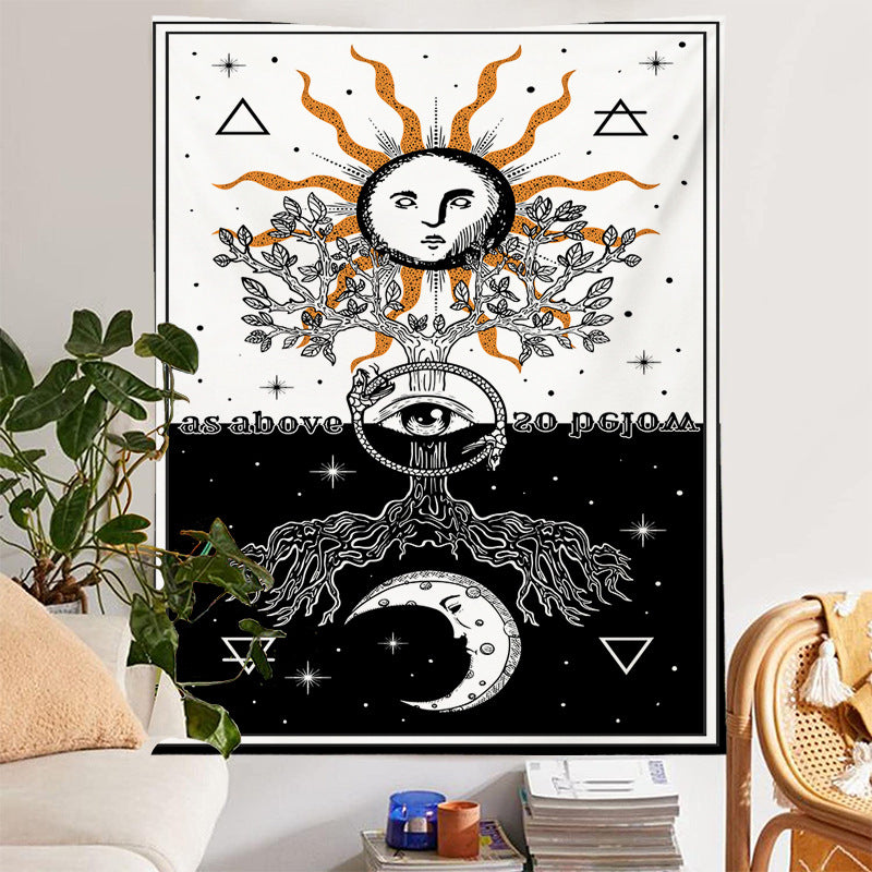 Sun And Moon Bedside Background Cloth Nordic