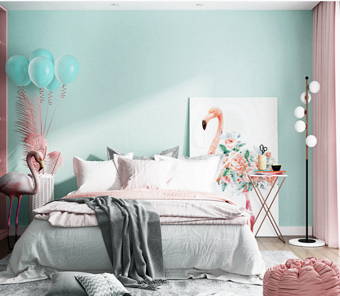 Nordic style solid color wallpaper