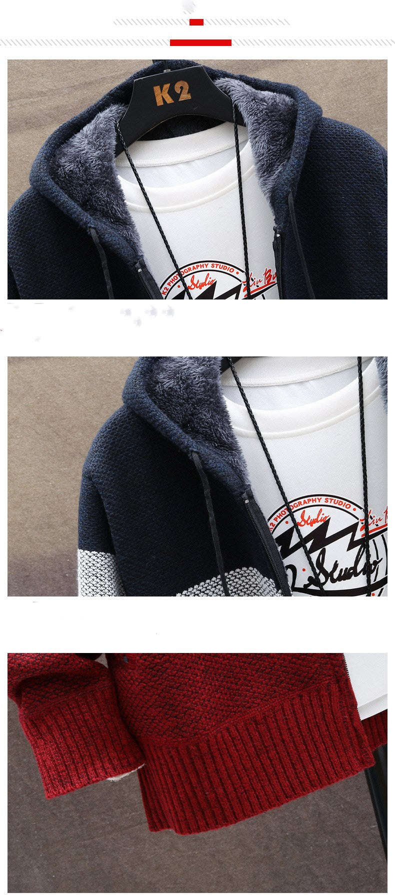 Knit sweater long sleeve sweater coat cardigan