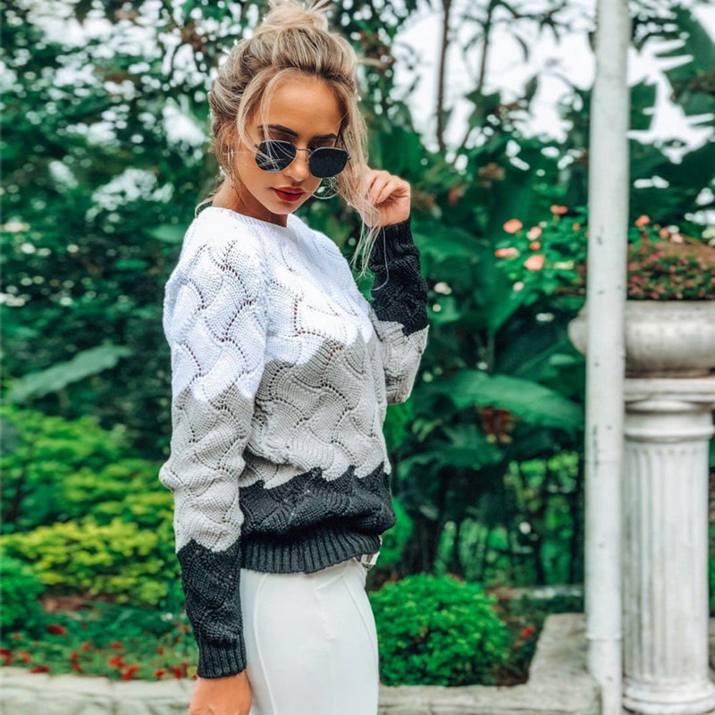 Loose rainbow knit sweater