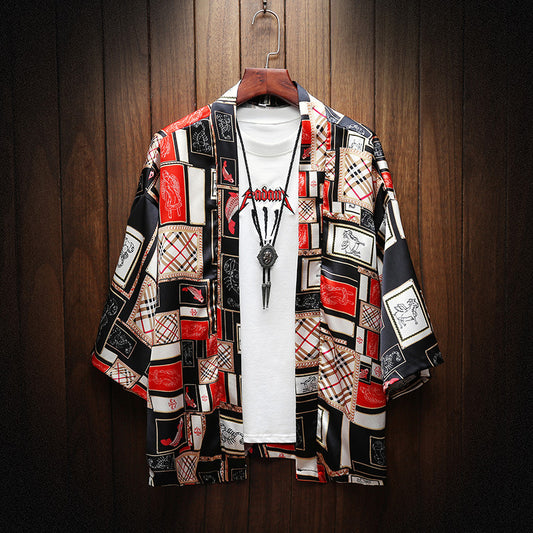 Summer ethnic style men's cardigan