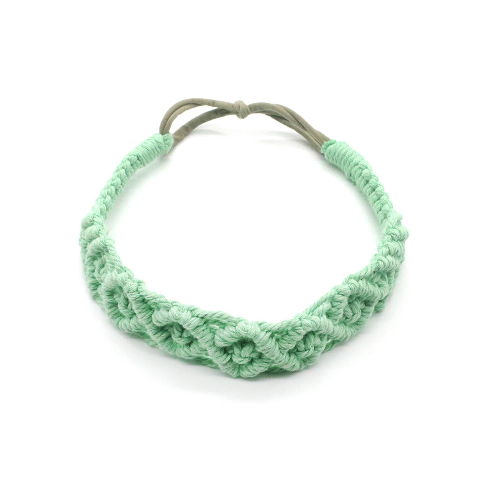 New Boho Hand Braided Cotton Rope Headband