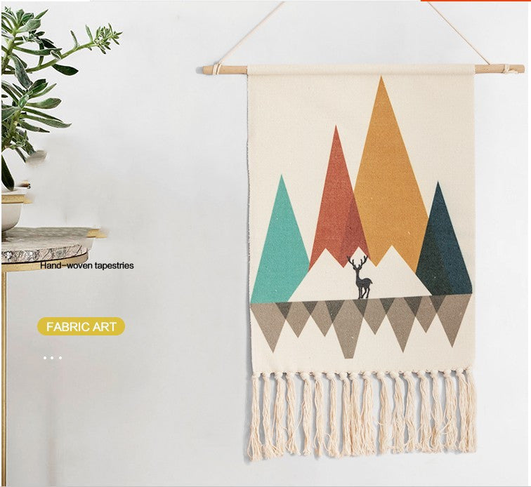 Nordic tapestry decoration hand-woven cotton