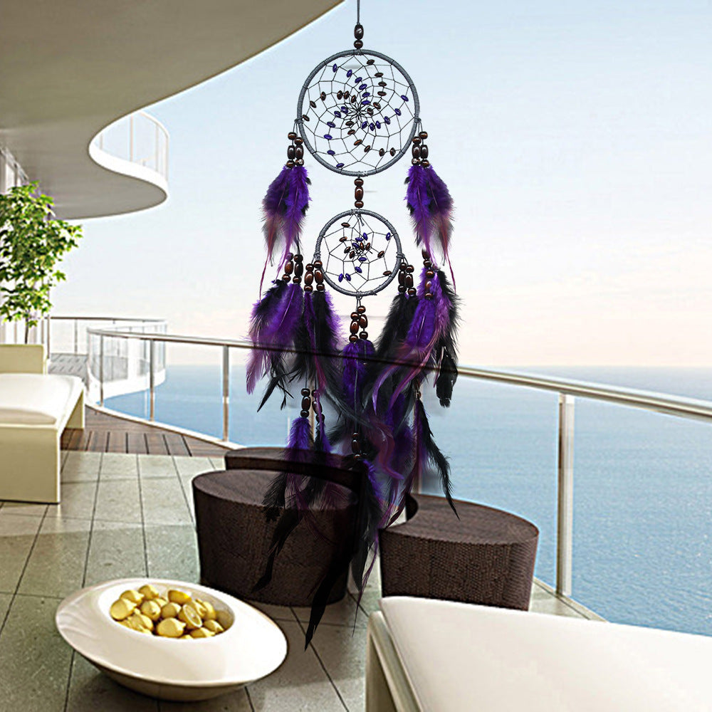 Dream catcher feather wind chime