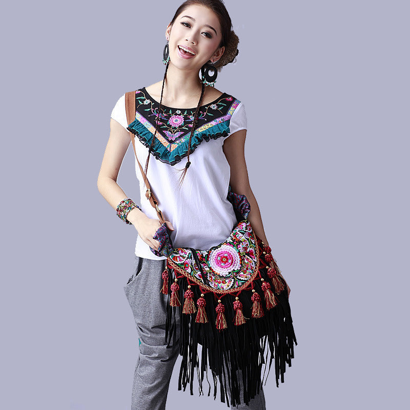 Ethnic style embroidered bag