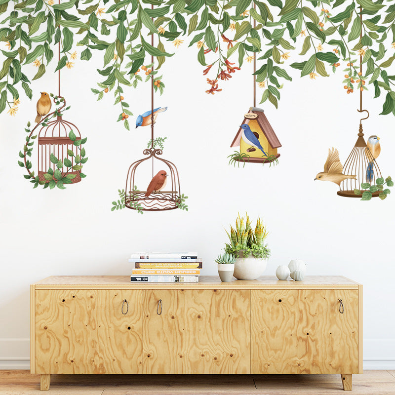 Nordic Green Plant Branch Leaf Wall Sticker