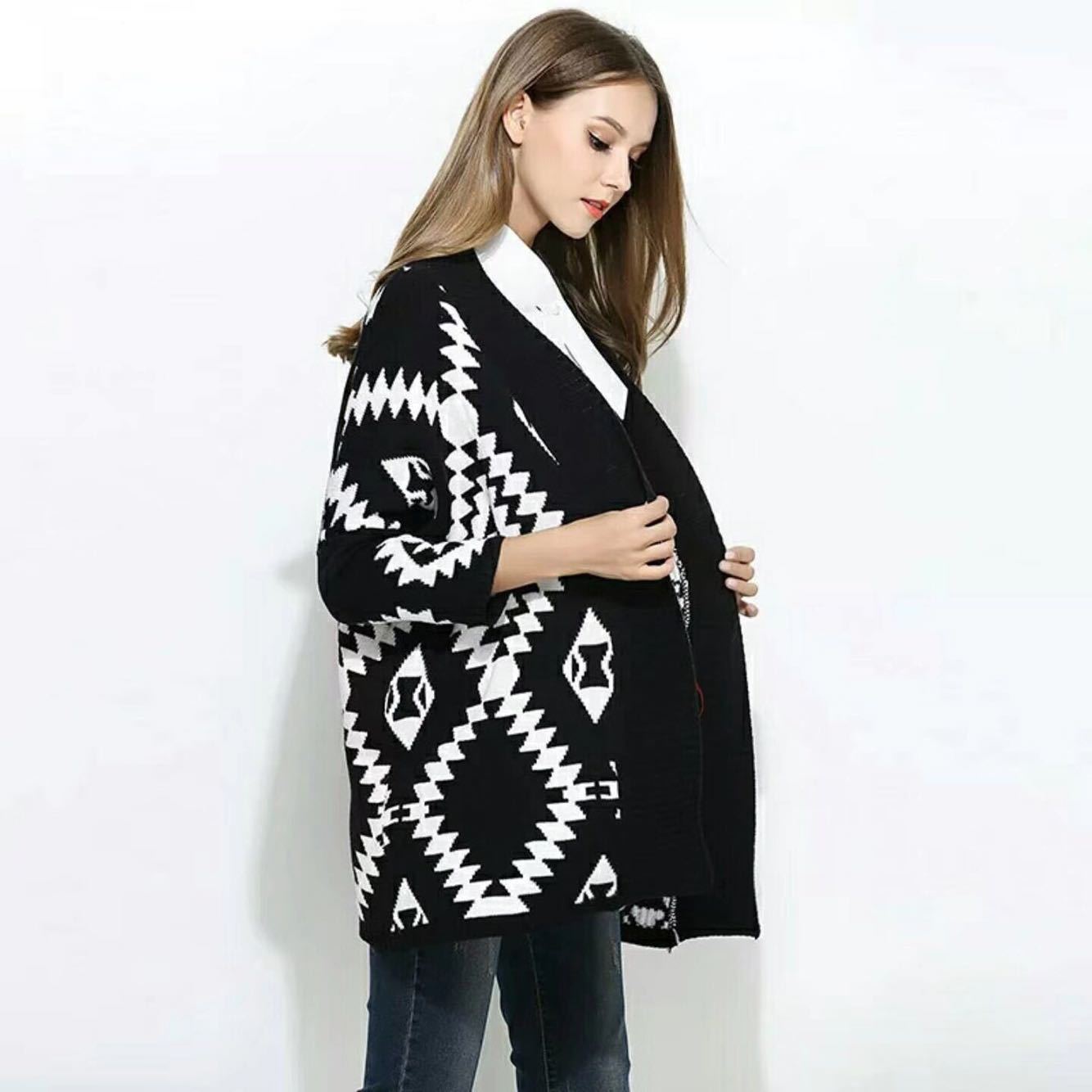 Ladies cardigan sweater coat