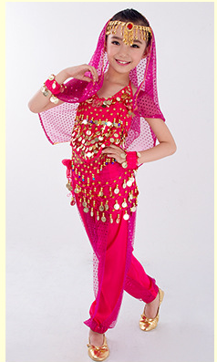 Children's Dancing Clothes Indian Dance Costume Xinjiang Dance Performance Wear Girls Belly Dance Children's National Performance