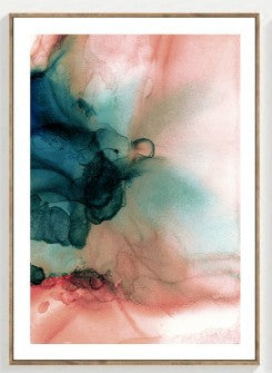 Nordic abstract leaves flowers hanging painting heart