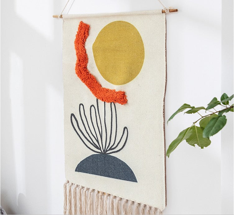 Nordic tapestry decoration hand-woven cotton