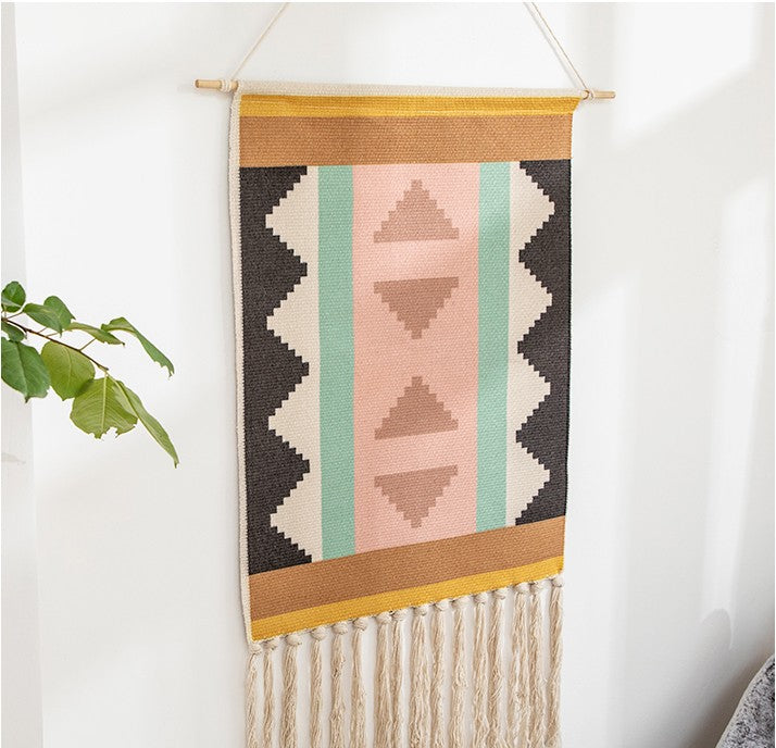 Nordic tapestry decoration hand-woven cotton