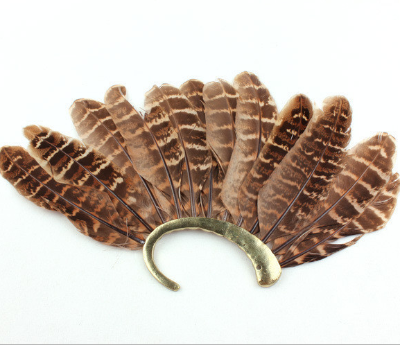 Vintage Boho Feather Clip Earring