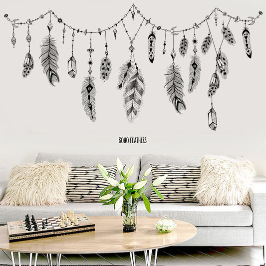 Feather decoration sticker