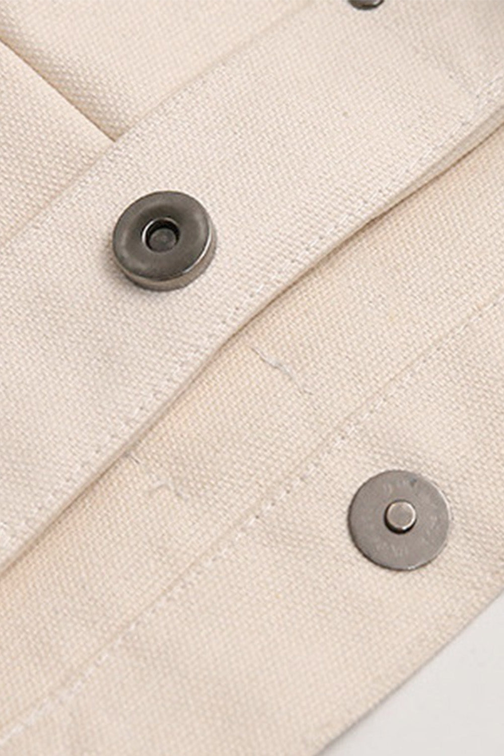 Large Capacity Magnetic Snap Pocketed Canvas Tote Bag