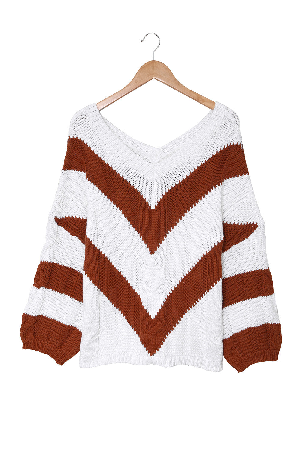 Color Block Drop Shoulder Oversize Sweater