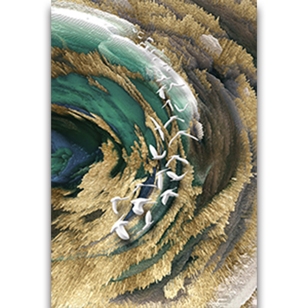 Fashion Golden Feather Dining Room Living Room Background Wall Painting