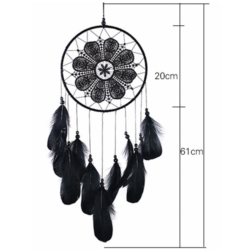 Feather dream catcher pendant