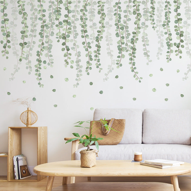 Nordic Green Plant Branch Leaf Wall Sticker