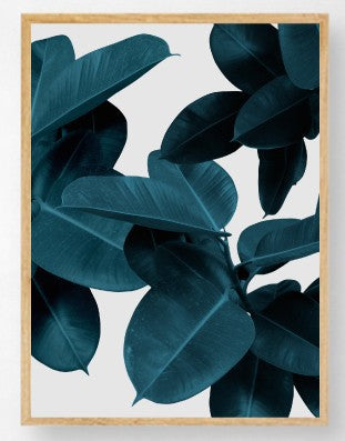 Nordic abstract leaves flowers hanging painting heart