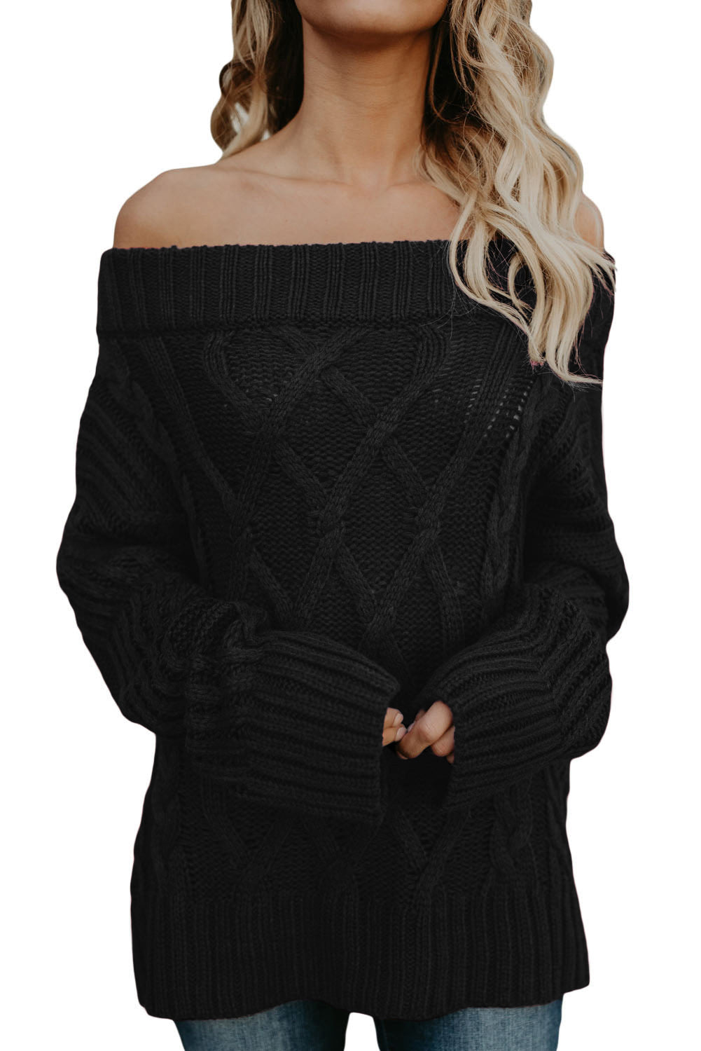 Off The Shoulder Winter Sweater