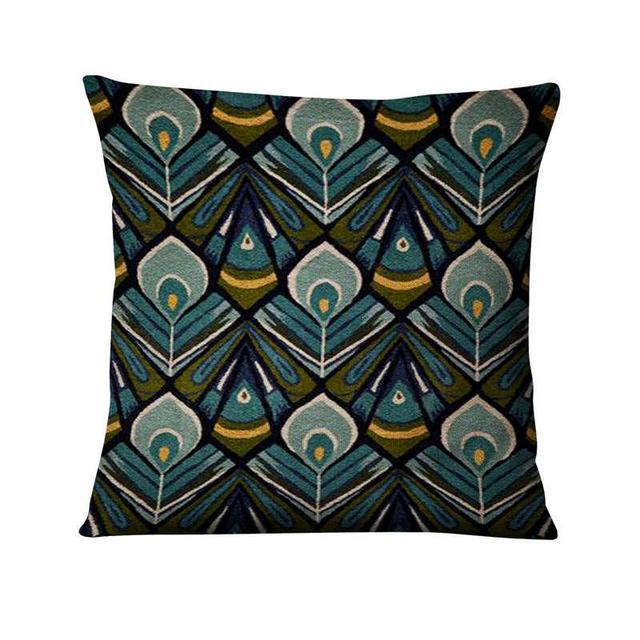 Peacock Feather Art Design Digital Printed Pillowcase