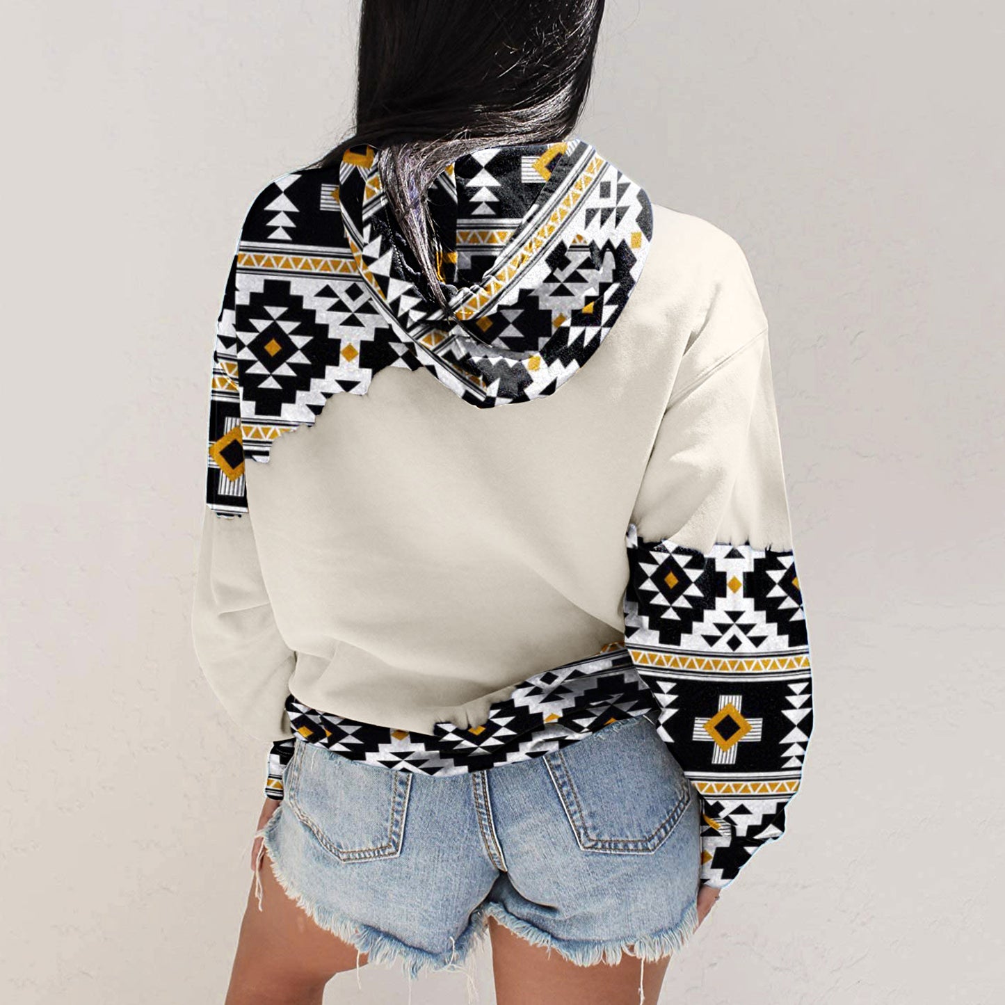 Women's Fashion Casual Ethnic Print Sweatshirt