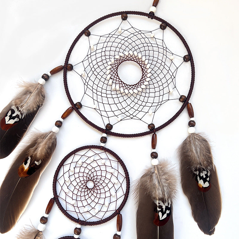 Feather Three Ring Dream Catcher