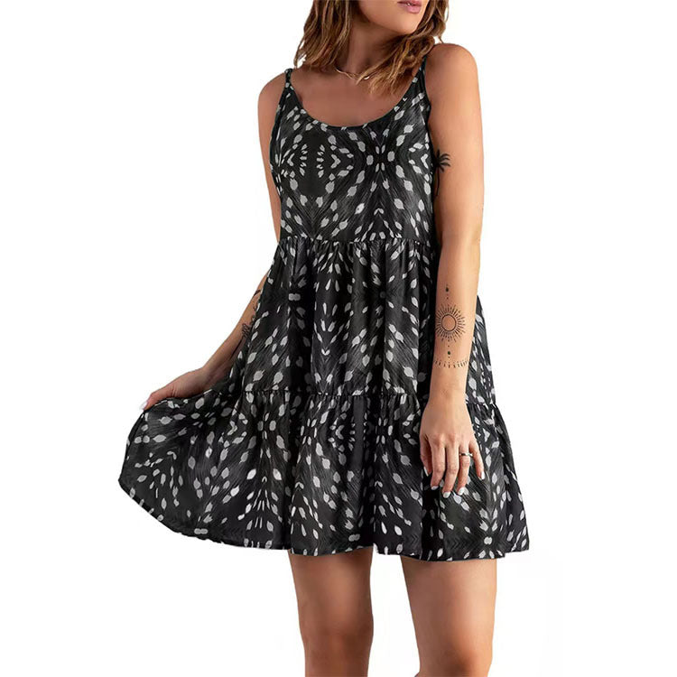 Printed Boho Commuter Sling Dress