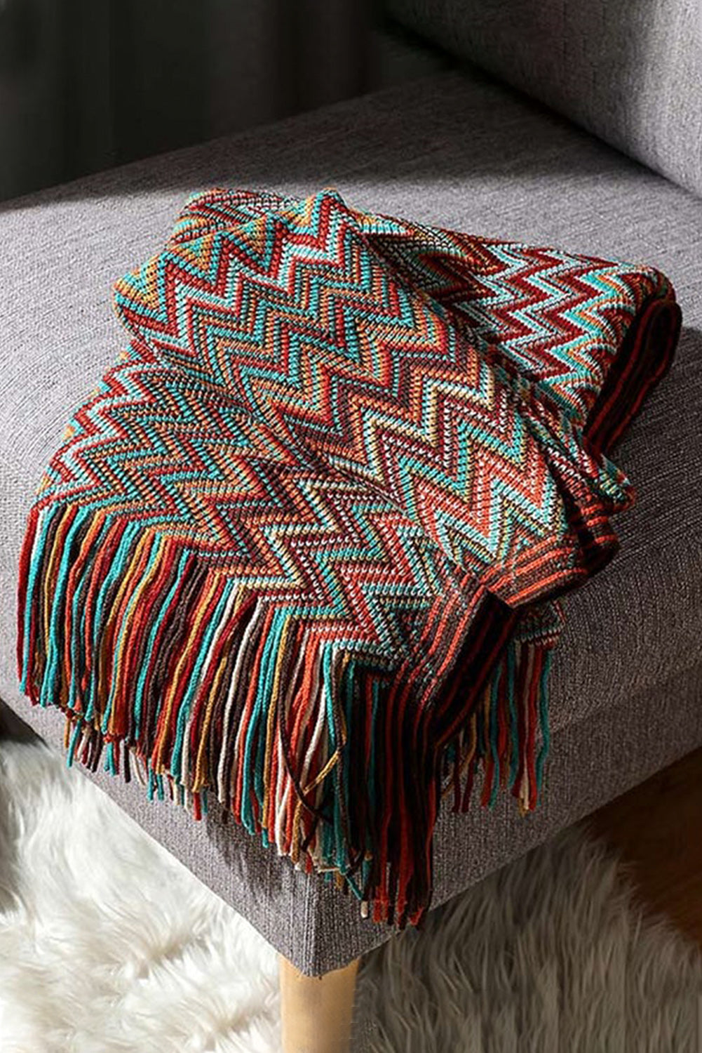 Nordic Knitted Throw Thread Blanket 130*160cm
