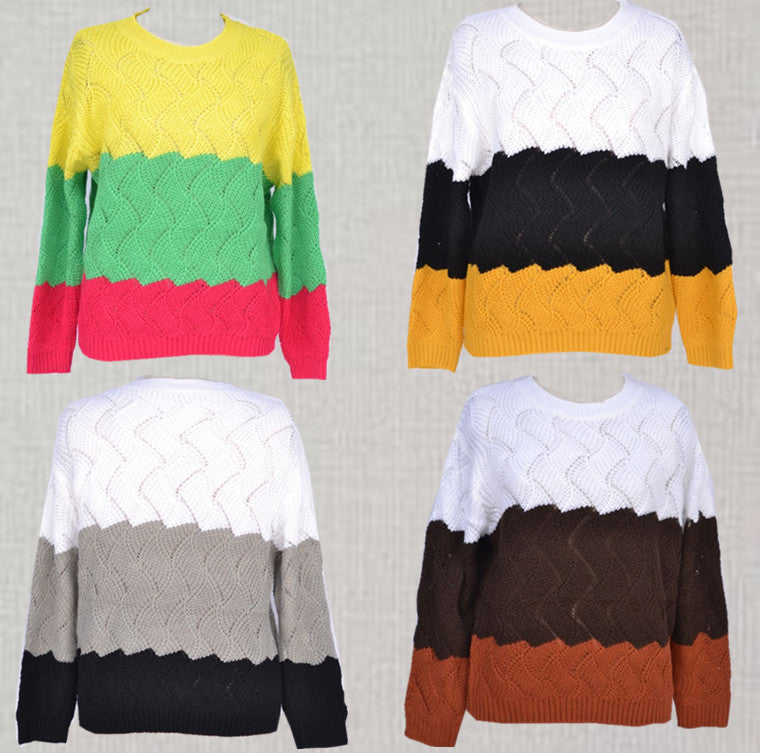 Loose rainbow knit sweater
