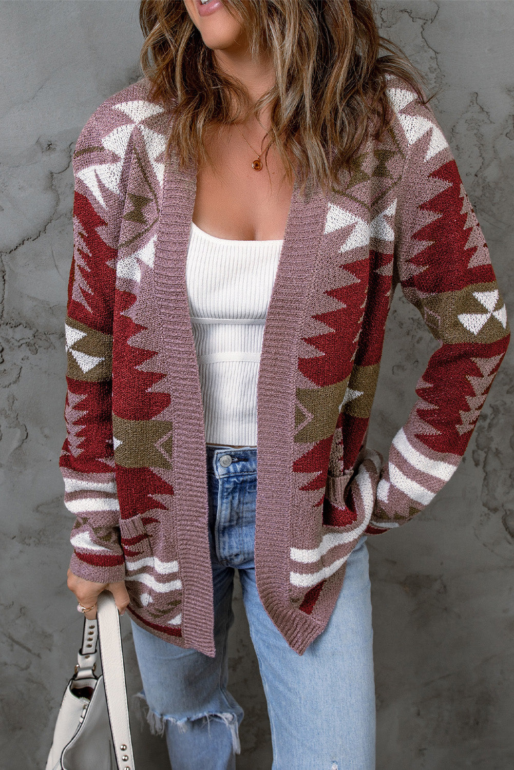 Moraga Pocketed Aztec Cardigan