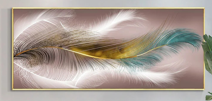 Abstract Diamond Painting Colorful Feather Cross Stitch Square Or Round Embroidery