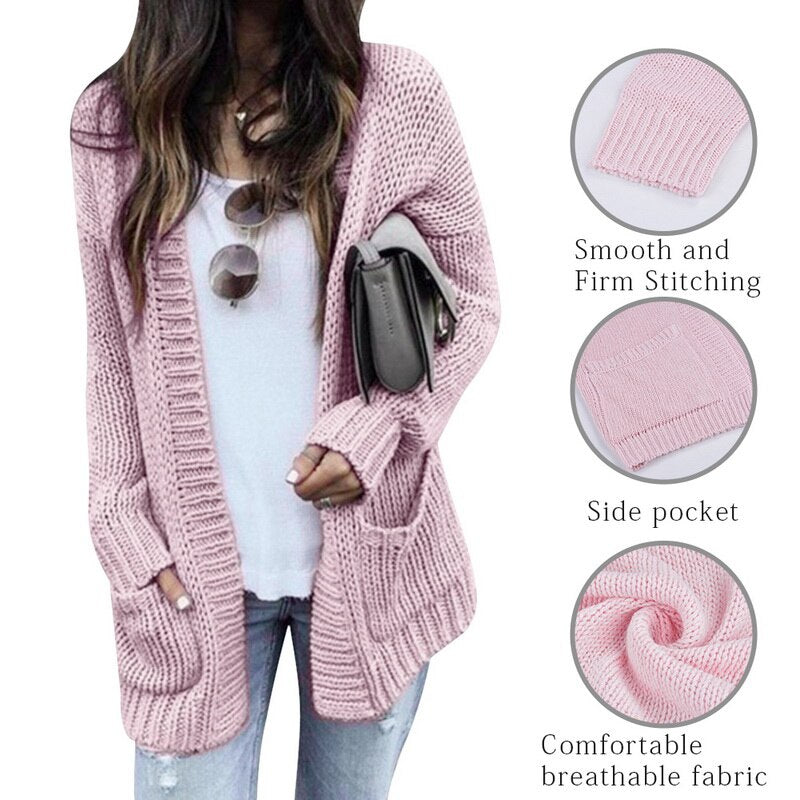 Long sleeve cardigan sweater