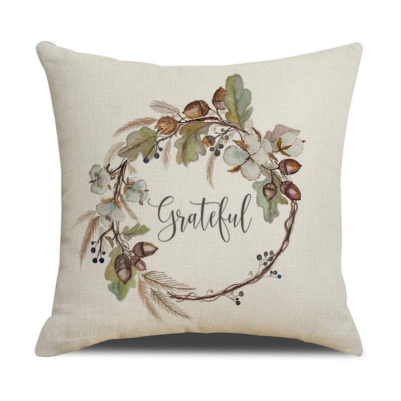 Linen cushion lumbar pillowcase