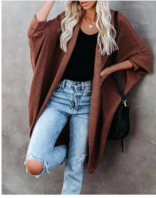 New loose knit cardigan with large pockets