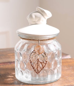 Crystal glass Nordic storage jar with lid