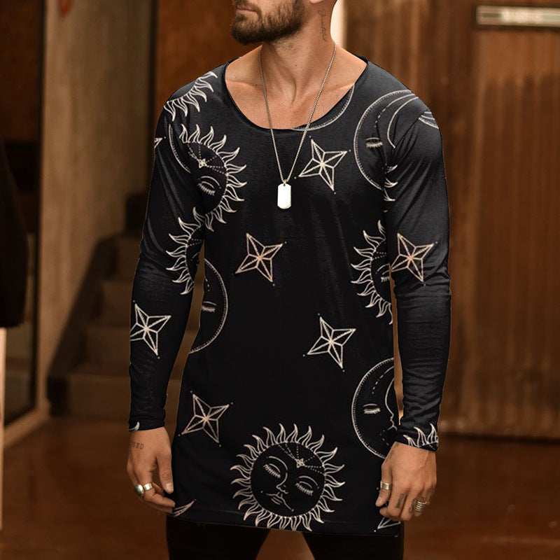 Long-sleeved T-shirt Xingyue Printed Men's Top