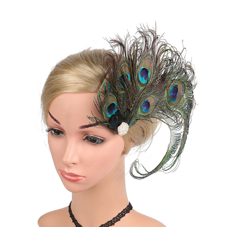 European And American Retro Peacock Feather Hairpin