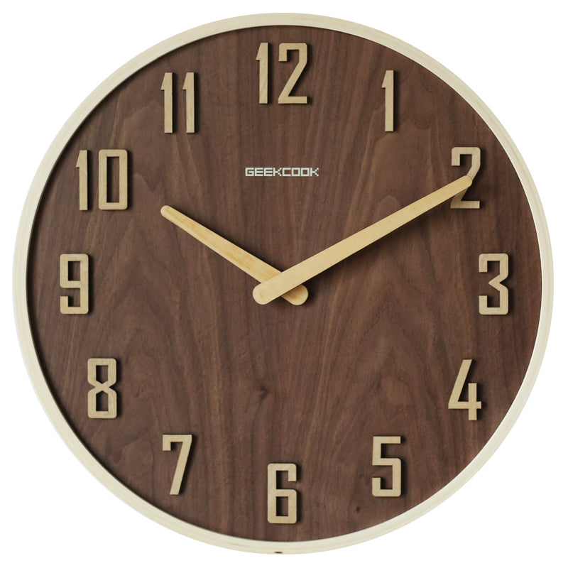 Nordic Decorative Wall Clock Living Room Wood