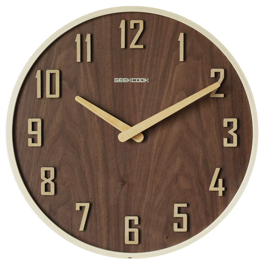 Nordic Decorative Wall Clock Living Room Wood