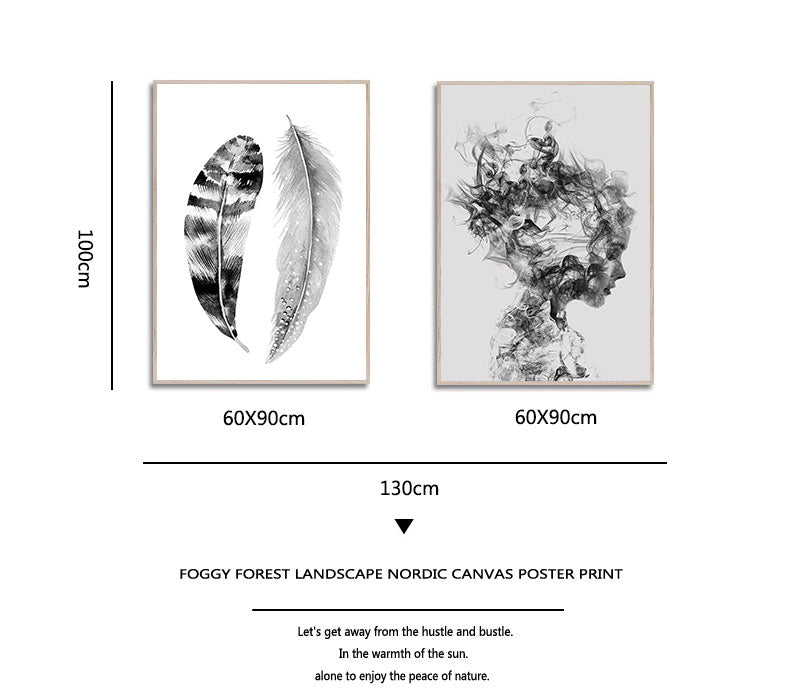 Frameless Painting Nordic High-definition Inkjet Canvas Painting