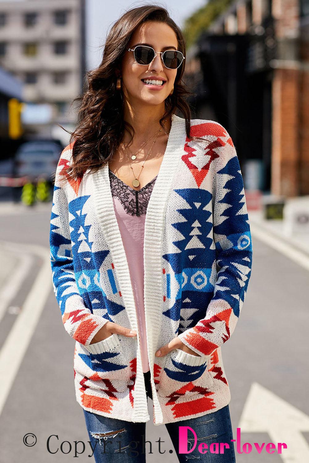 Moraga Pocketed Aztec Cardigan